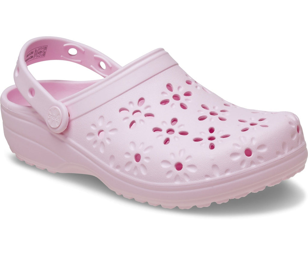 Classic Floral Cut Out Pink Milk Unisex Clog