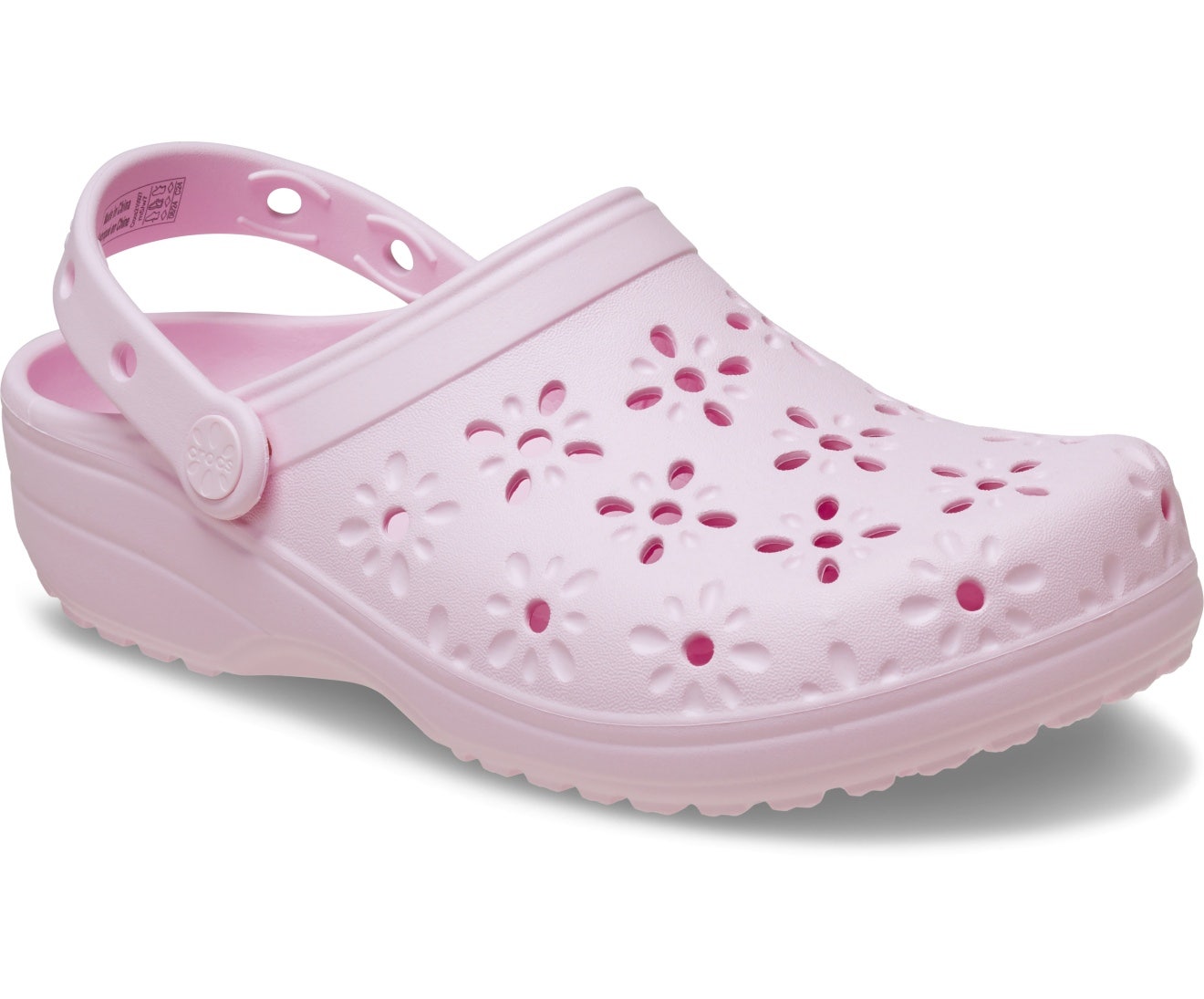 Classic Floral Cut Out Pink Milk Unisex Clog