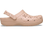 Classic Floral Cutout Pink Caramel Unisex Clog