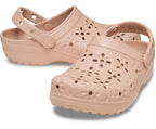 Classic Floral Cutout Pink Caramel Unisex Clog
