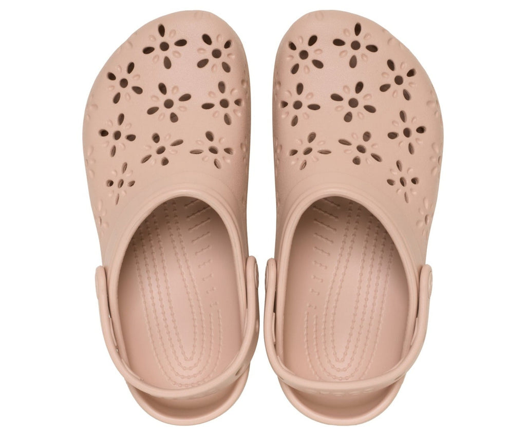 Classic Floral Cutout Pink Caramel Unisex Clog