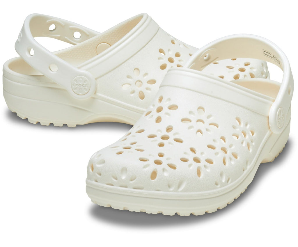 Classic Floral Cut Out Chalk Kids Clog