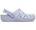 Classic Floral Cutout Purple Moon Toddler Clog
