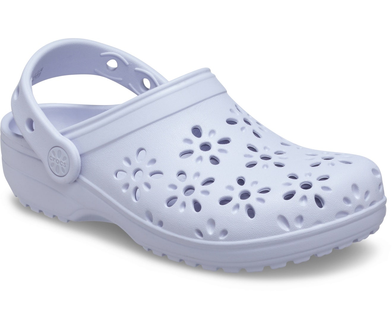 Classic Floral Cutout Purple Moon Toddler Clog