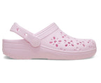 Classic Floral Cut Out Pink Milk Toddler Clog