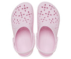 Classic Floral Cut Out Pink Milk Toddler Clog