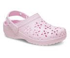 Classic Floral Cut Out Pink Milk Toddler Clog