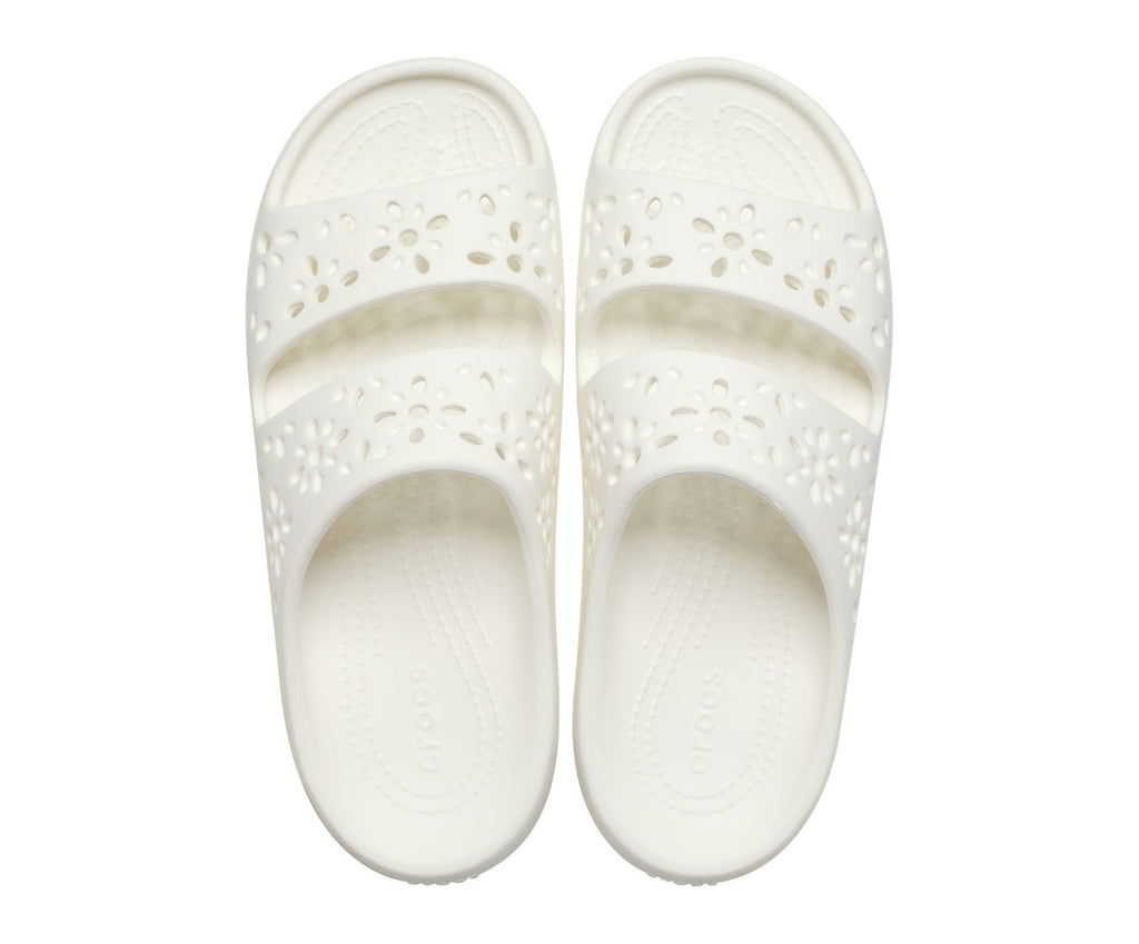 Classic Floral Cutout Chalk Unisex Sandal
