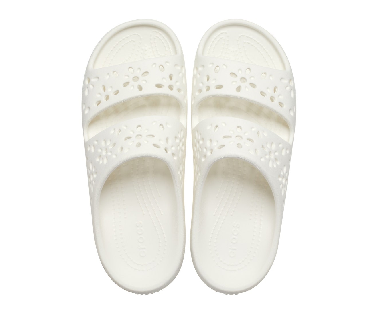 Classic Floral Cutout Chalk Unisex Sandal
