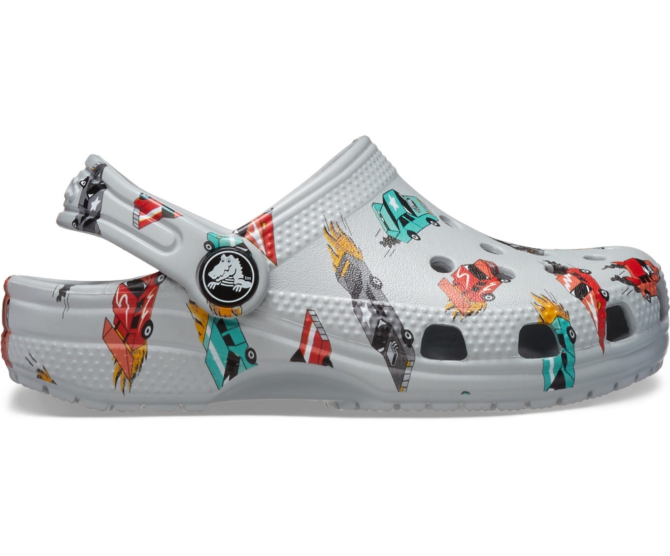 Classic Race Cars Graphic Mirage/Multi Toddler Clog