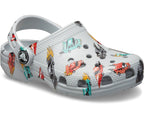 Classic Race Cars Graphic Mirage/Multi Toddler Clog