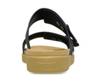 Brooklyn Buckle Low Black/Tan Women Sandal