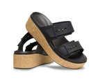 Brooklyn Cork Buckle Black Women Sandal