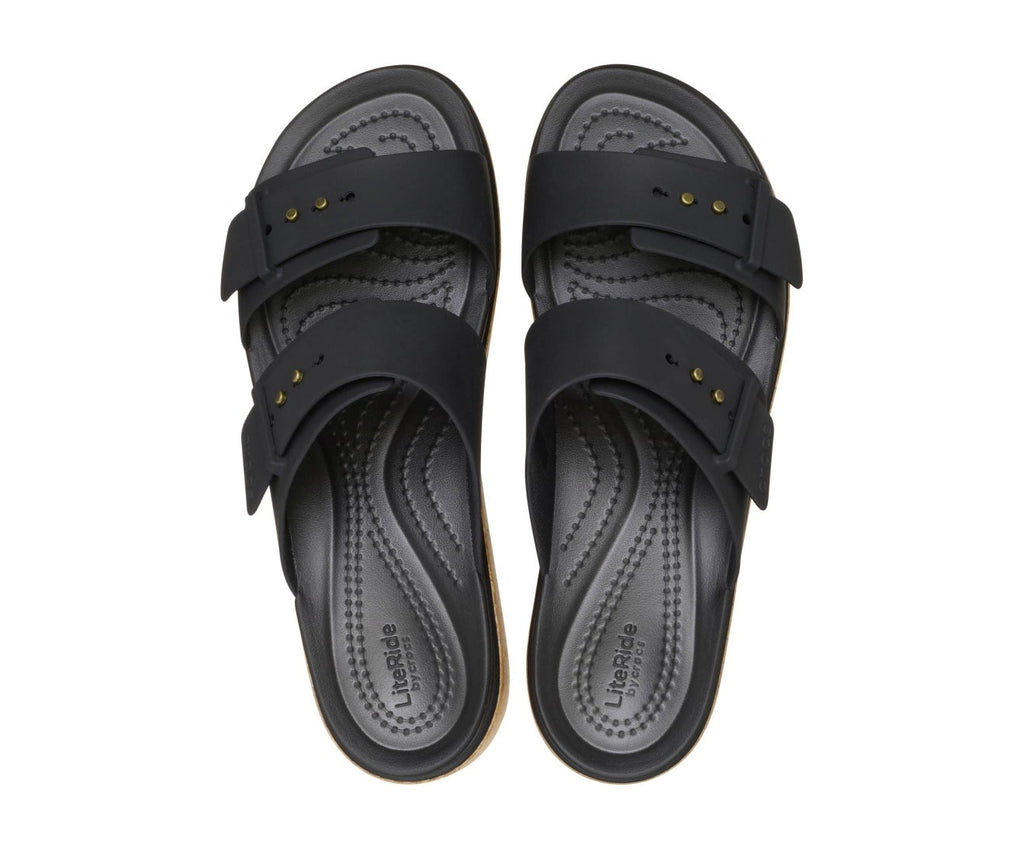 Brooklyn Cork Buckle Black Women Sandal