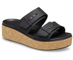 Brooklyn Cork Buckle Black Women Sandal