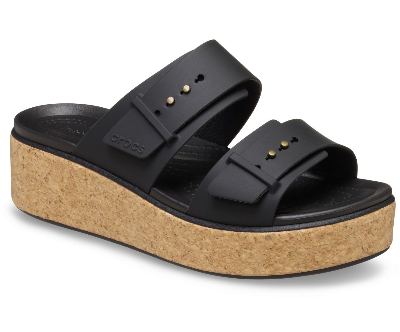 Brooklyn Cork Buckle Black Women Sandal