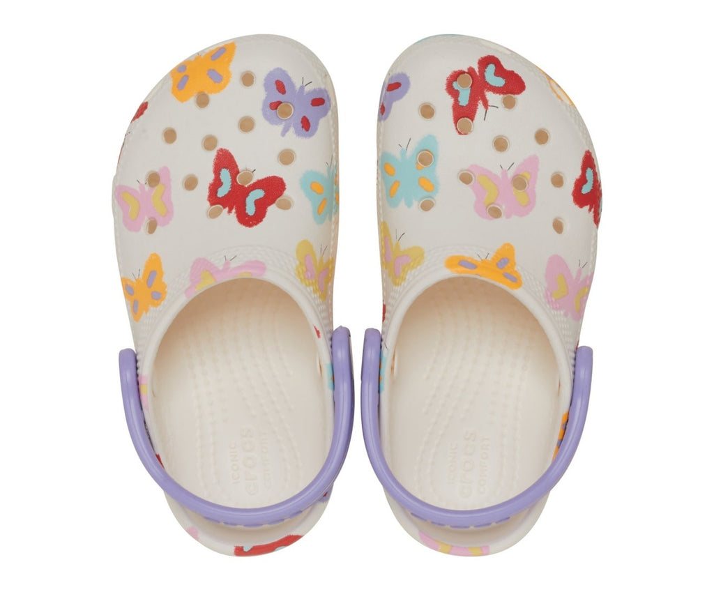 Classic Butterfly Graphic Chalk Toddler Clog