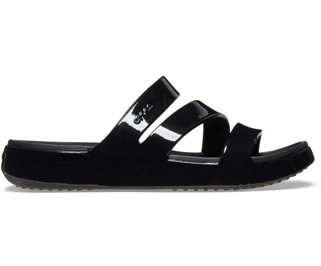 Getaway Patent Strappy Black Women Flip
