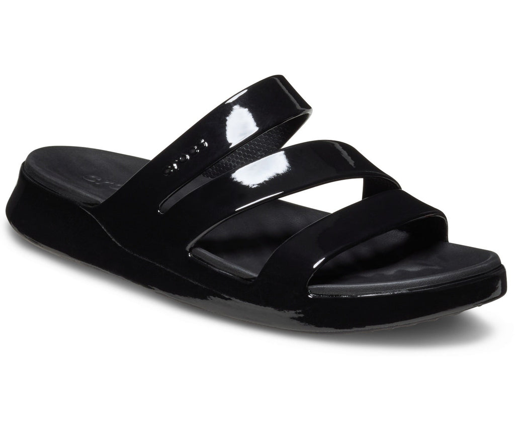 Getaway Patent Strappy Black Women Flip