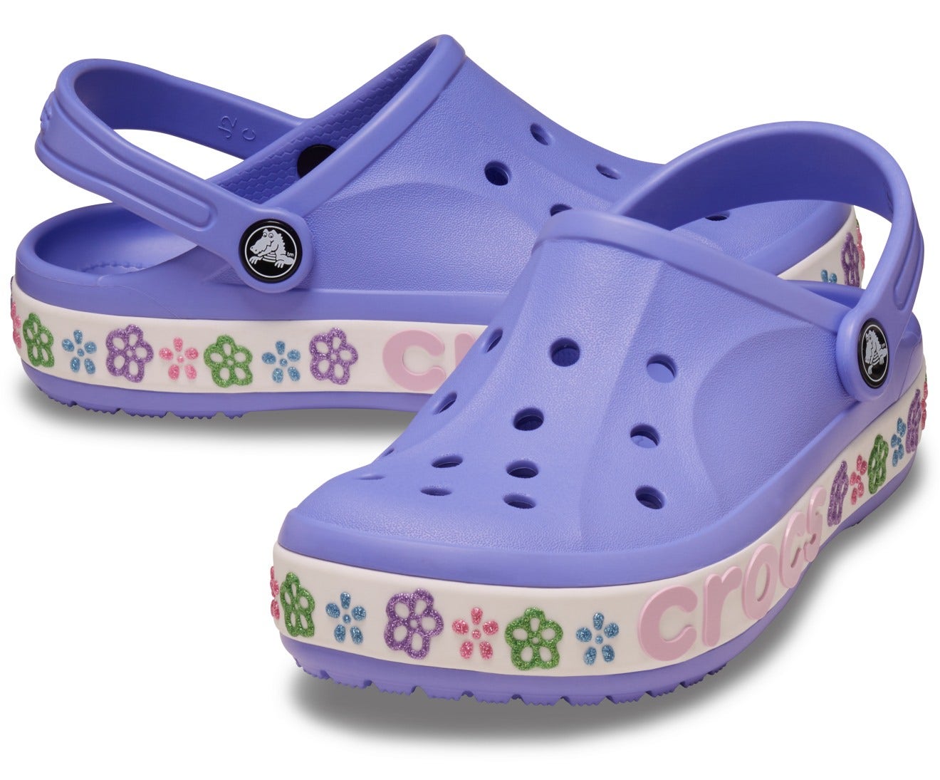 Bayaband Flower Band Digital Violet Kids Clog