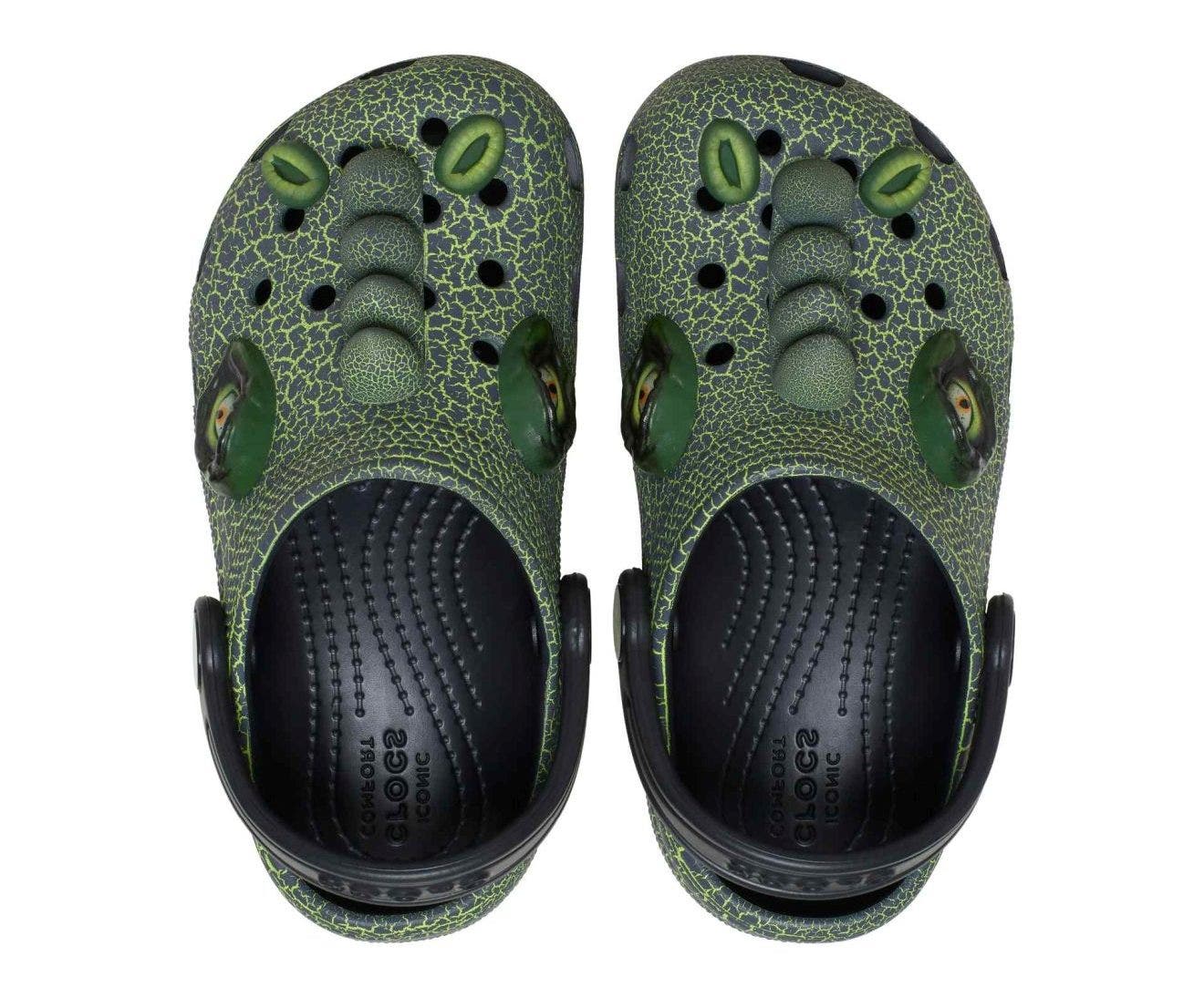 Classic IAM Scary Dino Black Toddler Clog