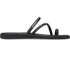 Miami Studded Toe Loop Black Women Sandal