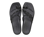 Miami Studded Toe Loop Black Women Sandal