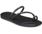 Miami Studded Toe Loop Black Women Sandal