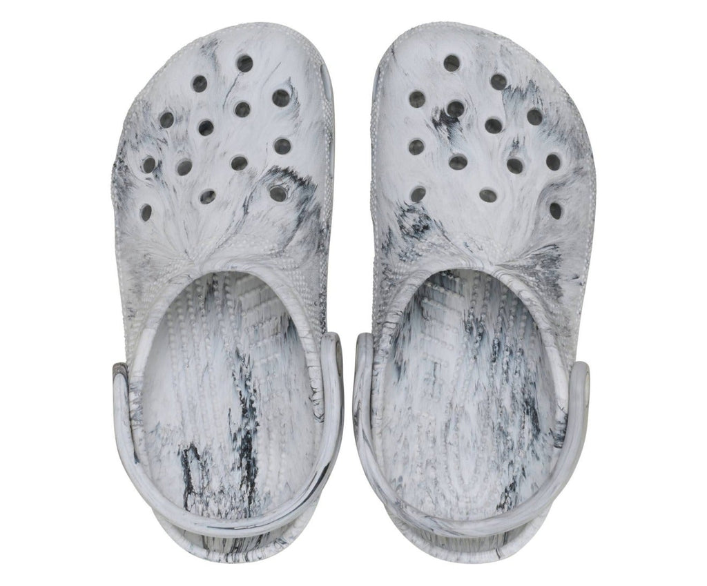 Classic Watercolor Marbled Grey Swirl Unisex Clog