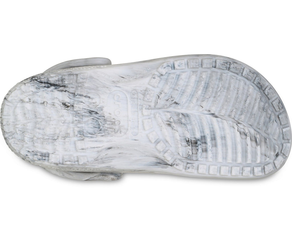 Classic Watercolor Marbled Grey Swirl Unisex Clog