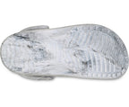 Classic Watercolor Marbled Grey Swirl Unisex Clog