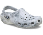 Classic Watercolor Marbled Grey Swirl Unisex Clog