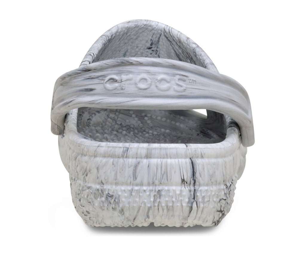 Classic Watercolor Marbled Grey Swirl Unisex Clog
