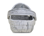 Classic Watercolor Marbled Grey Swirl Unisex Clog