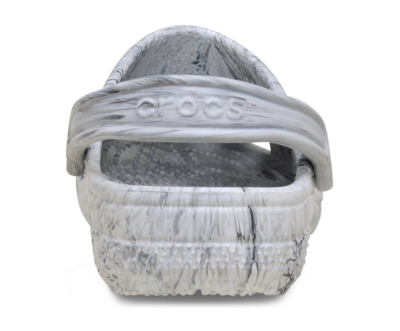 Classic Watercolor Marbled Grey Swirl Unisex Clog