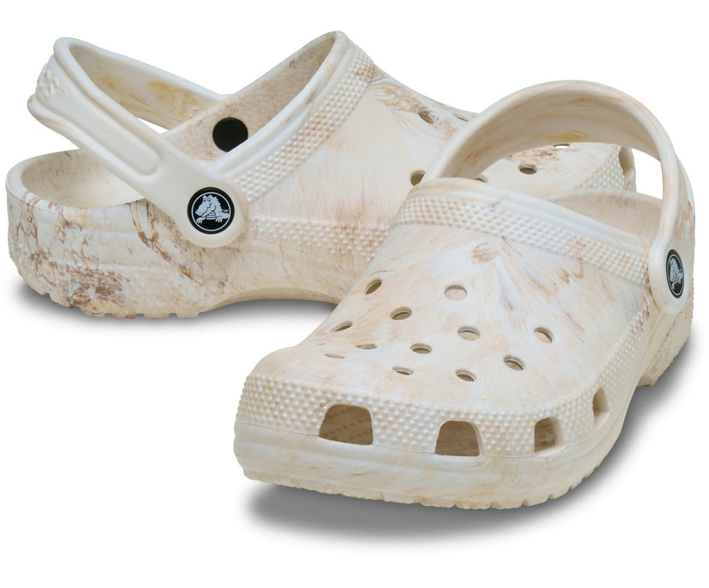 Classic Watercolor Marbled Bone Swirl Kids Clog