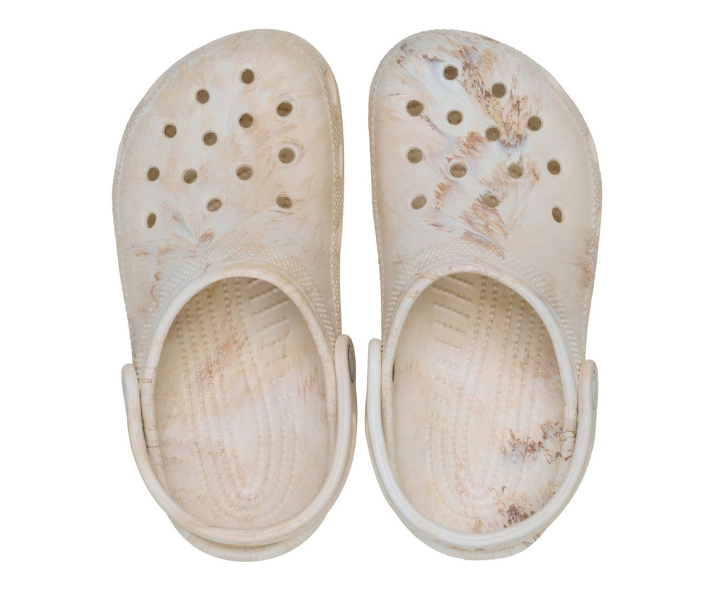 Classic Watercolor Marbled Bone Swirl Kids Clog