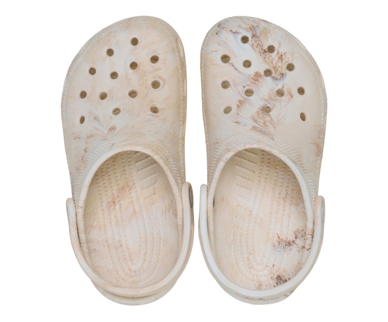 Classic Watercolor Marbled Bone Swirl Kids Clog