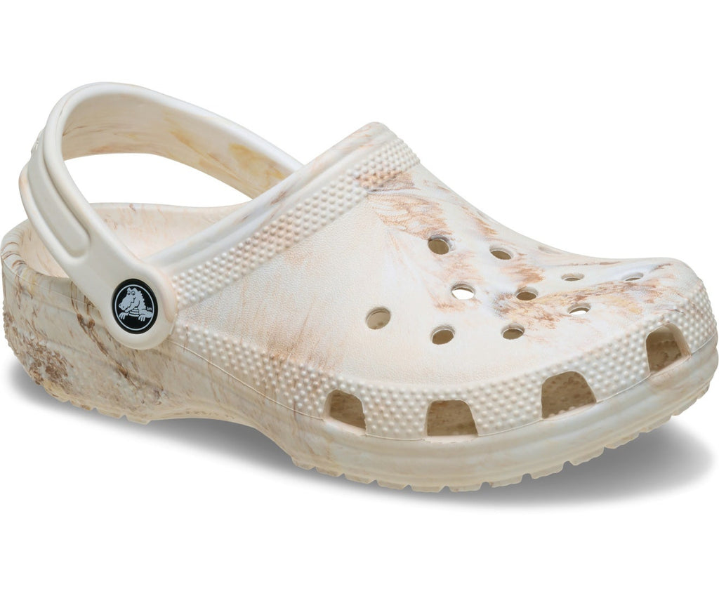Classic Watercolor Marbled Bone Swirl Kids Clog