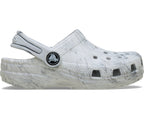 Classic Watercolor Marbled Grey Swirl Toddler Clog