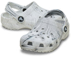 Classic Watercolor Marbled Grey Swirl Toddler Clog