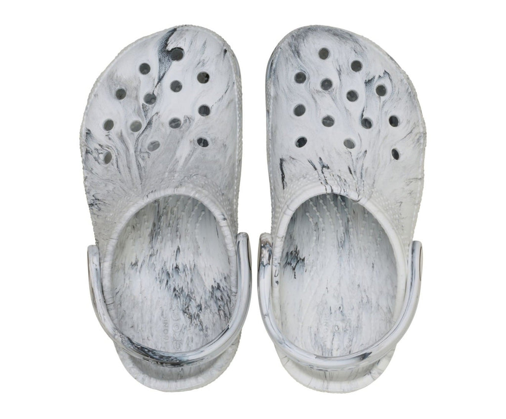 Classic Watercolor Marbled Grey Swirl Toddler Clog