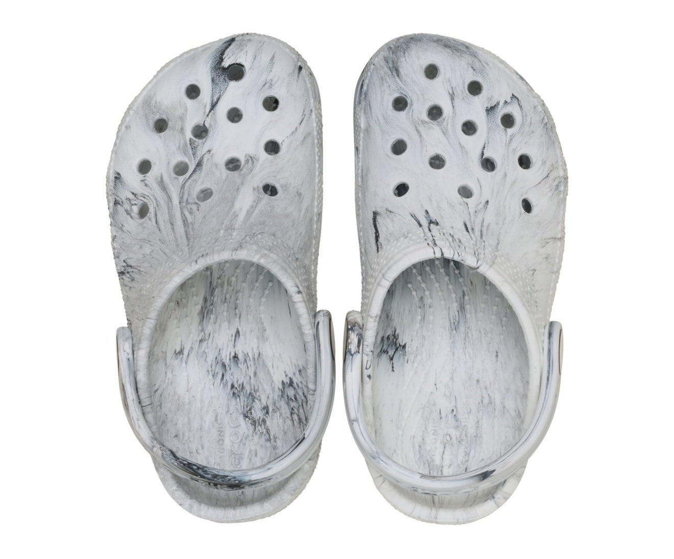 Classic Watercolor Marbled Grey Swirl Toddler Clog
