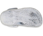Classic Watercolor Marbled Grey Swirl Toddler Clog