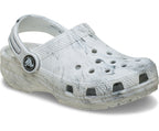 Classic Watercolor Marbled Grey Swirl Toddler Clog