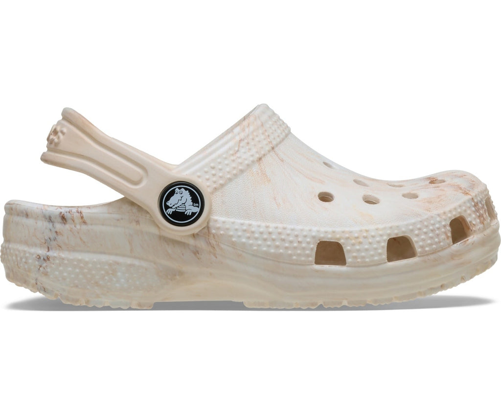 Classic Watercolor Marbled Bone Swirl Toddler Clog