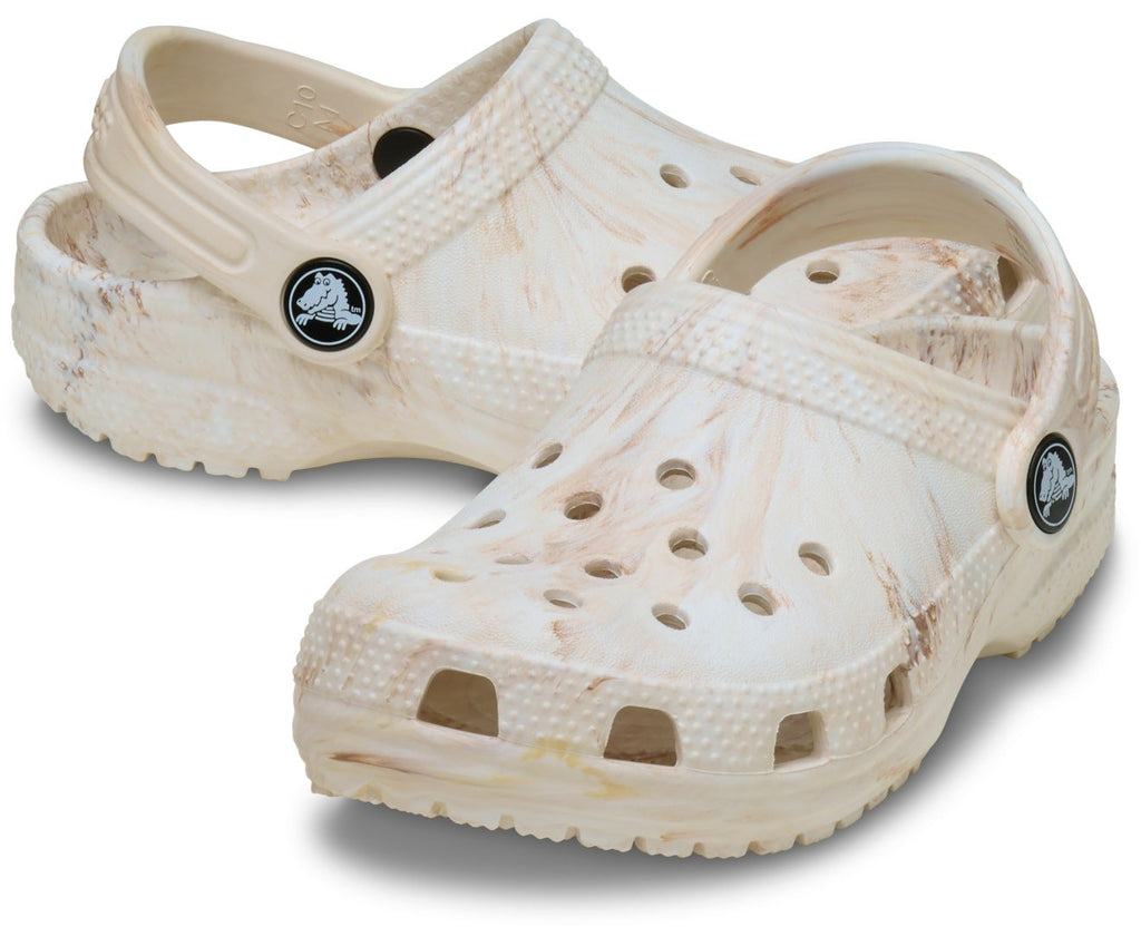 Classic Watercolor Marbled Bone Swirl Toddler Clog