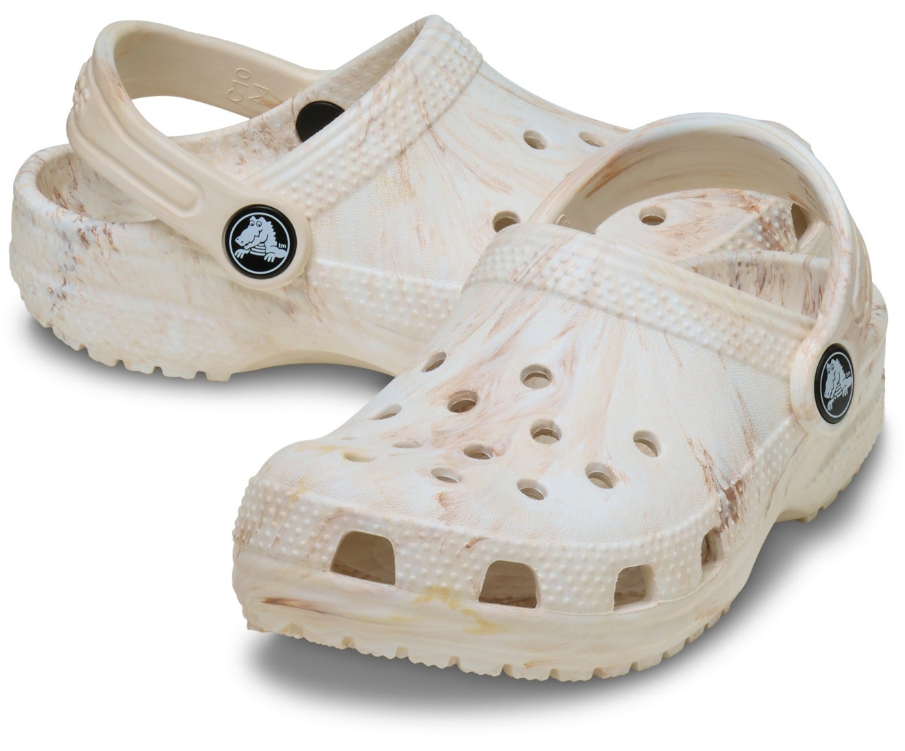 Classic Watercolor Marbled Bone Swirl Toddler Clog