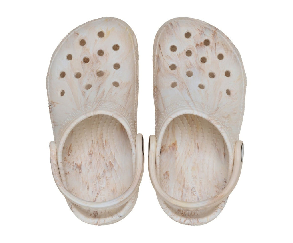 Classic Watercolor Marbled Bone Swirl Toddler Clog