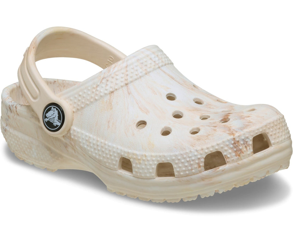 Classic Watercolor Marbled Bone Swirl Toddler Clog